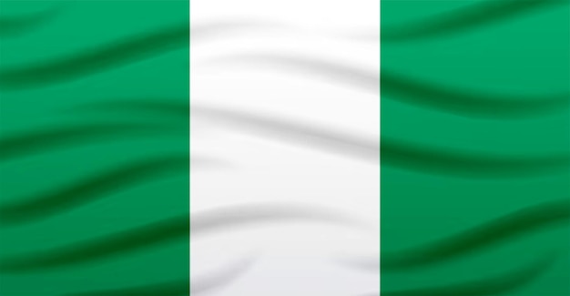 Flaga Nigerii latająca na wietrze
