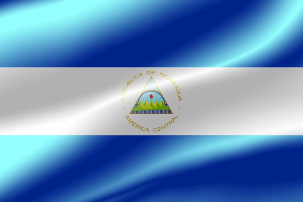 Flaga Nikaragui jako tło