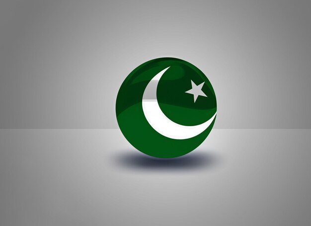 Flaga Pakistanu ma kształt piłki.