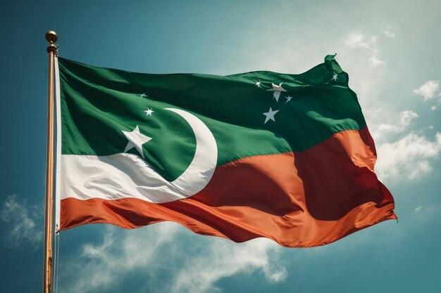 Flaga Pakistanu PK 3d rendering