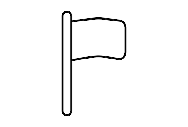Zdjęcie flaga płaska ikona minimalistyczny kształt linii symbol czarny znak grafika