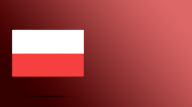 Flaga Polski na realistycznej platformie