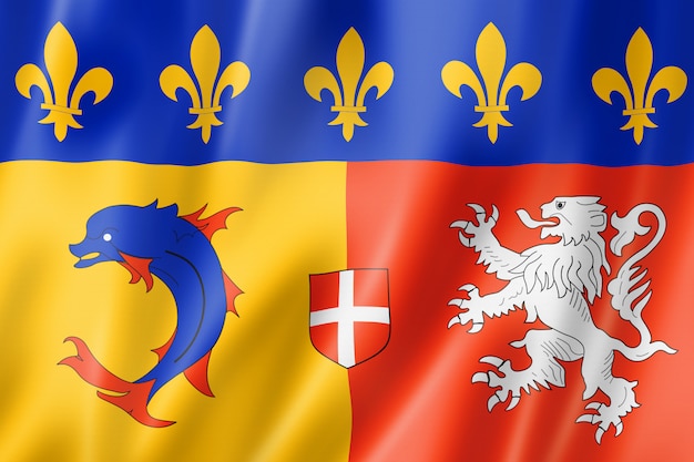 Flaga regionu Rodan-Alpy, Francja