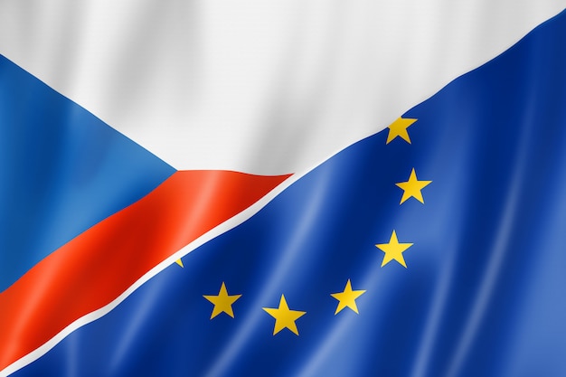 Flaga Republiki Czeskiej I Europy