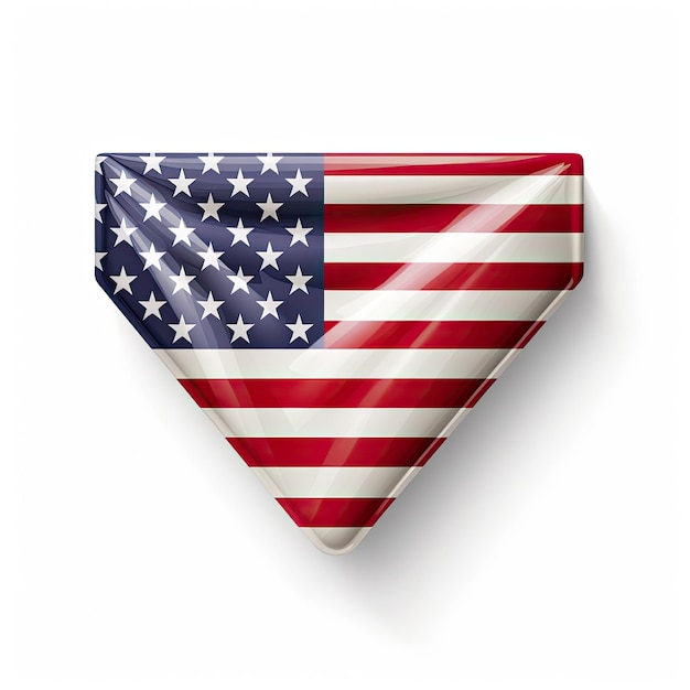 Zdjęcie flaga stanów zjednoczonych ameryki na białym tle ilustracja wektorowa