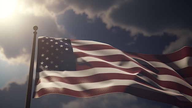 Flaga Stanów Zjednoczonych Macha Piękne Tło Koncepcja Święta Pracy