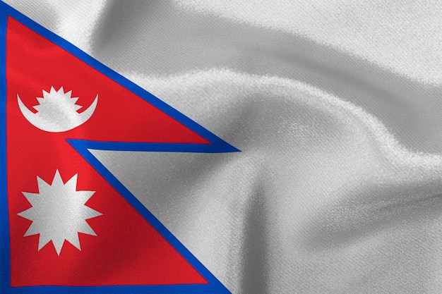 Flaga stanu Nepal z bliska