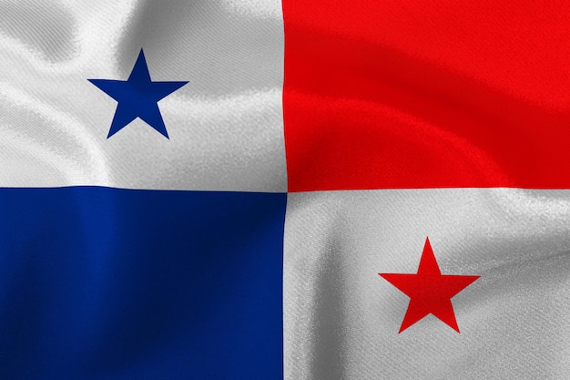 Flaga stanu Panama zbliżenie