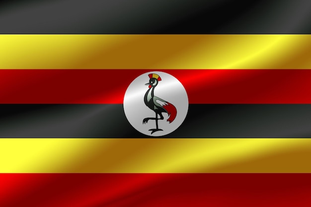 Flaga Ugandy jako tło