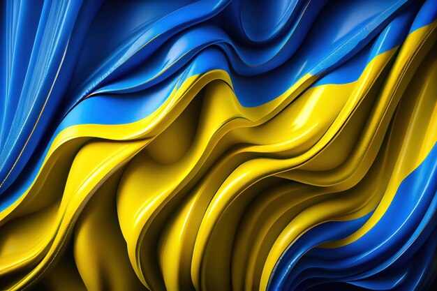 Flaga Ukrainy jako pomysł na tło tapeta plakat pocztówka transparent emblemat Generative AI