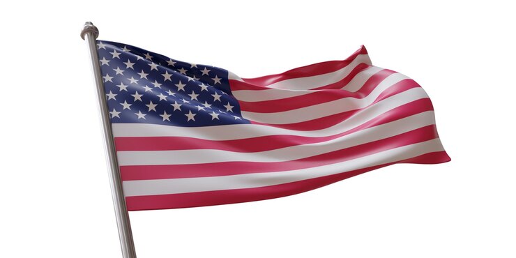 Zdjęcie flaga usa izolowane białe przezroczyste tło dzień pamięci 4 lipca święto narodowe
