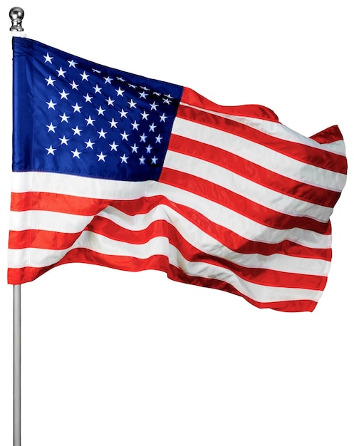Flaga USA, na przezroczystym tle