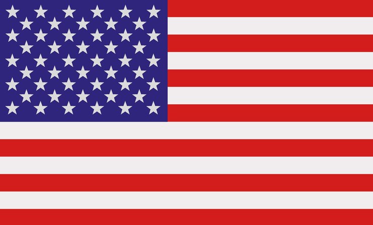 Zdjęcie flaga usa płaska bez reliefu 2d