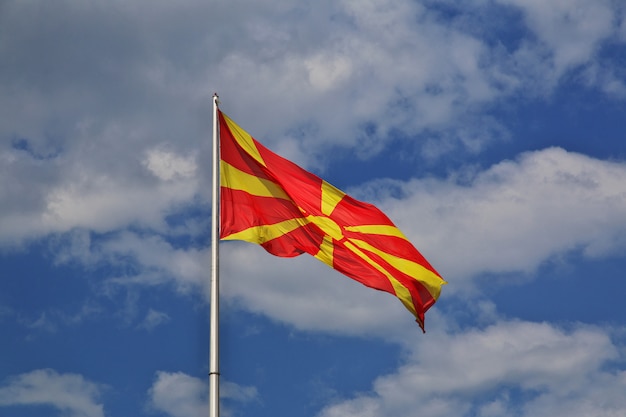 Flaga w Skopje, Macedonia, Bałkany