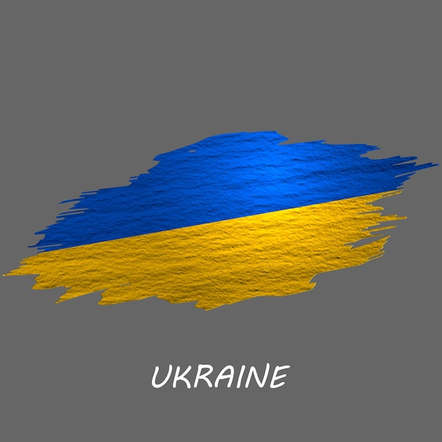 Flaga w stylu grunge z obrysu pędzla w tle