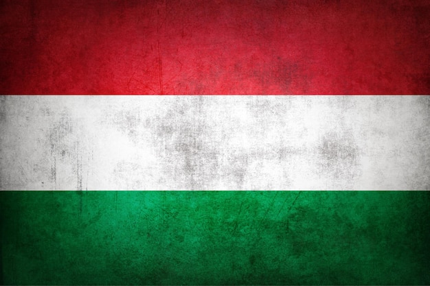 Flaga Węgier z grunge tekstur.
