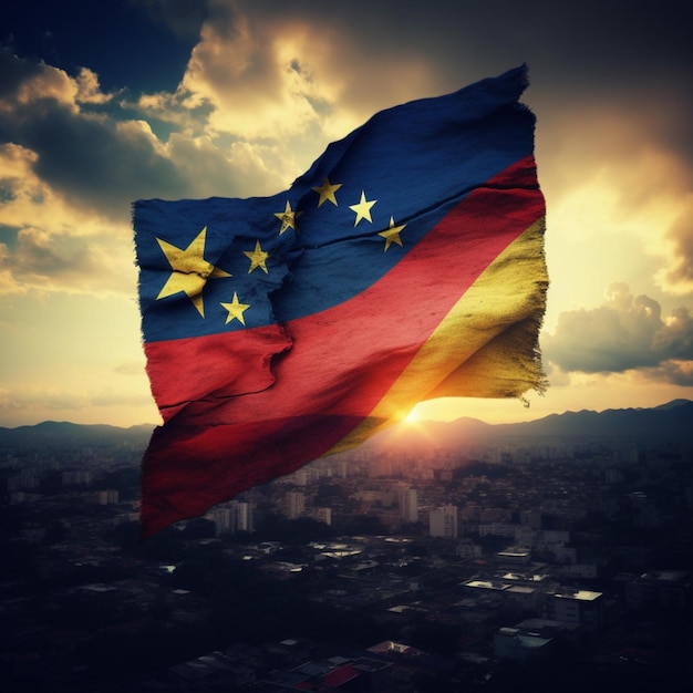 Flaga Wenezueli wysokiej jakości 4k ultr