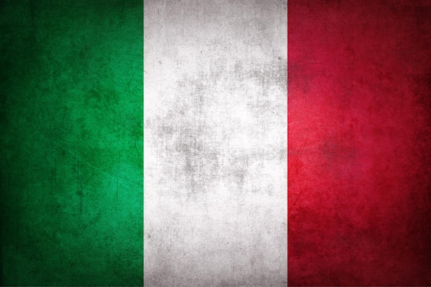 Flaga Włochy z grunge tekstur.