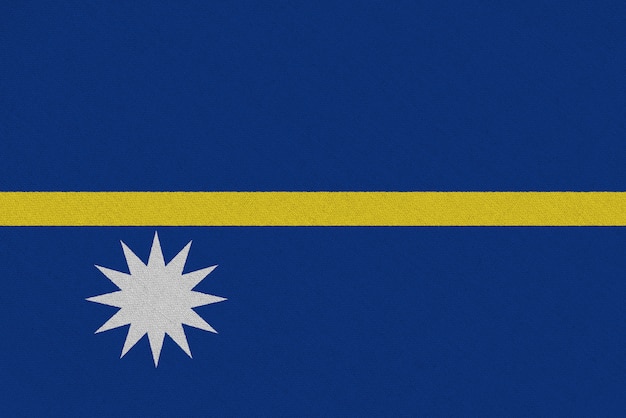 Flaga z tkaniny Nauru