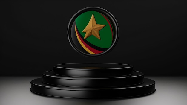 Flaga Zambii w okrągłym przycisku lub ikonie logo flagi Zambii na białym tle Za