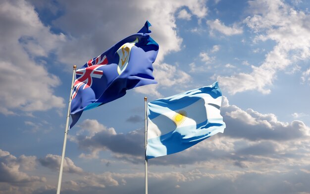 Flagi Argentyny i Anguilli
