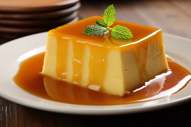 Flan Mexicano Meksykański Flan Meksykański Deser