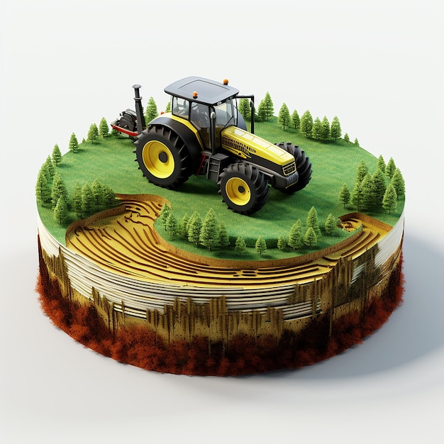 float_round_earth_podium_with_a_tractor_on_top_tota