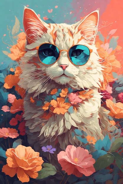 Floral Cat