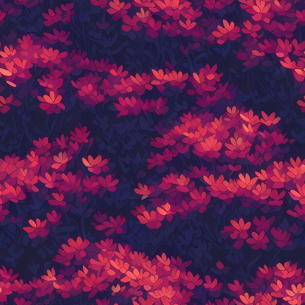 Floral Seamless Repeat Pattern Design Kwiaty do drukowania na tkaninach do projektowania tkanin Generative AI