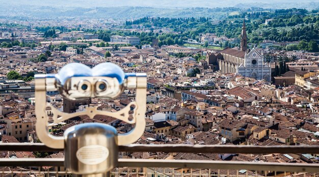 Florencja, Włochy: panoramiczny widok ze szczytu kościoła Duomo