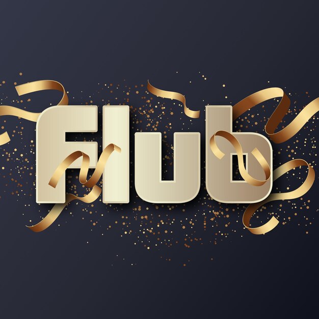 Flub Efekt tekstowy Złota karta JPG w atrakcyjnym tle