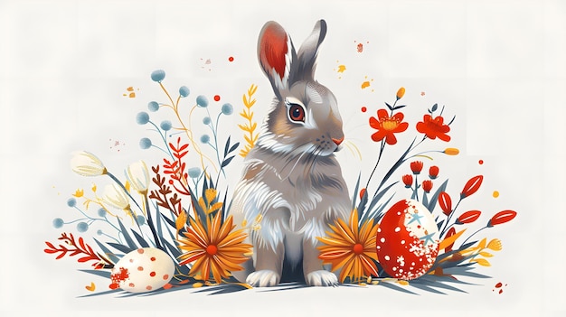 Fluffy Folk kształtuje prostą ilustrację królików na minimalistyczną kartkę