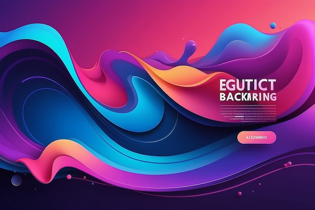 Fluid Color Background Design Fluid Gradient Shapes Composition Futuristic Design Landing Page Eps10 Wektor