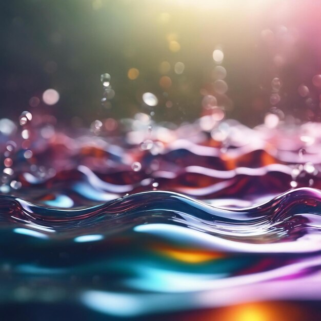 Fluid Serenity Abstract dowolny szczegółowy przejrzysty super błyszczący kolorowy projekt fale abstrakcyjne woda z