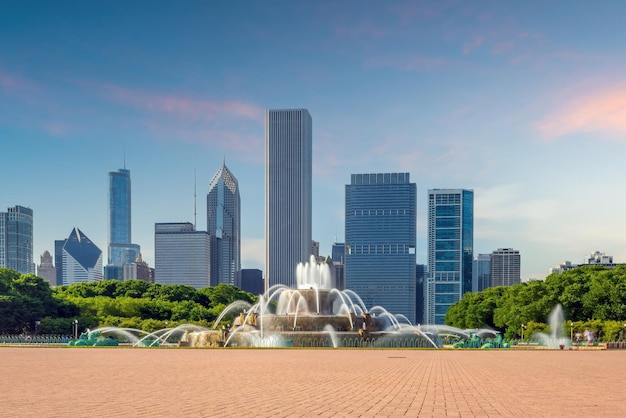 Fontanna Buckingham W Grant Park Chicago Usa