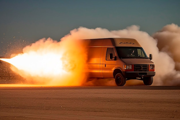 Ford van z napisem ford na boku