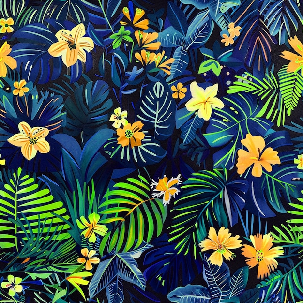 Forest Pattern Design dla tła Social Media Przemysł opakowania i media cyfrowe