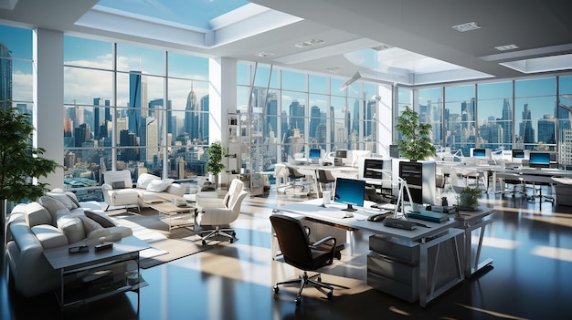 Forex Office Business Design Biały Niebieski i Szary