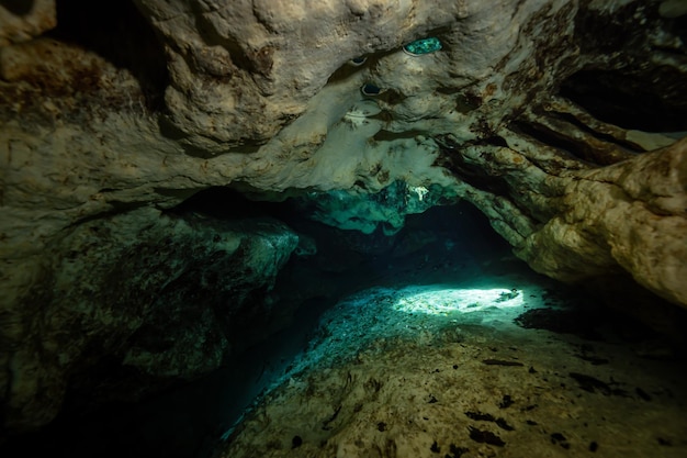 Formacja podwodnej jaskini Amerykański tło natury