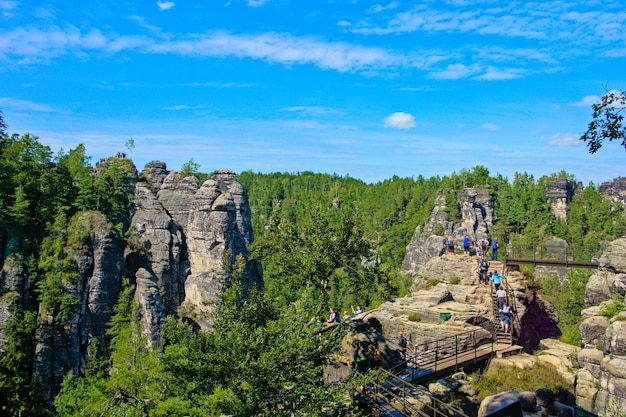 Formacje skalne w Saksonii Szwajcaria w Niemczech