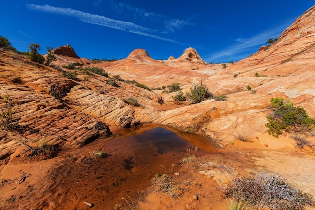 Formacje z piaskowca w stanie Utah, USA. Mieszkania Yant
