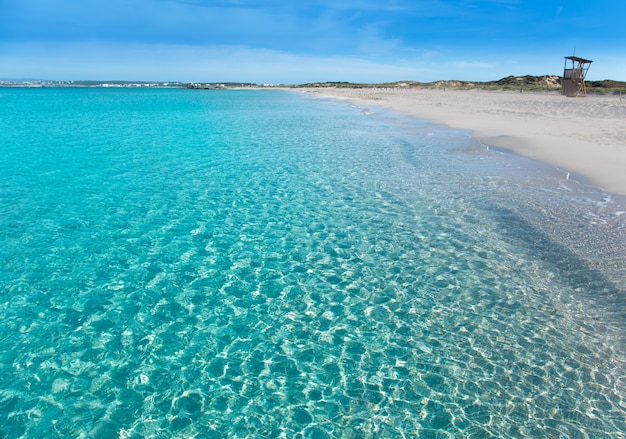 Formentera Llevant tanga turkusowa plaża