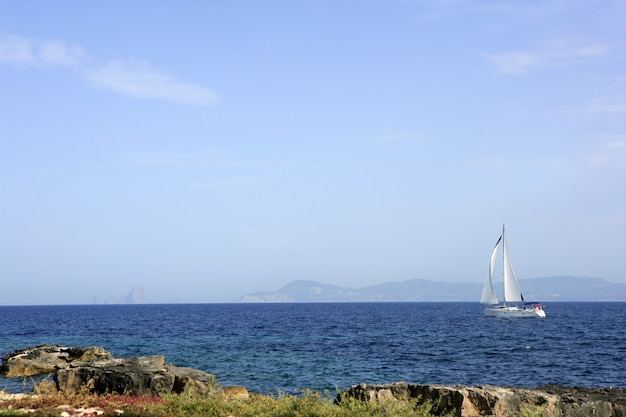 Formentera Seascape śródziemnomorski turkusowy morze