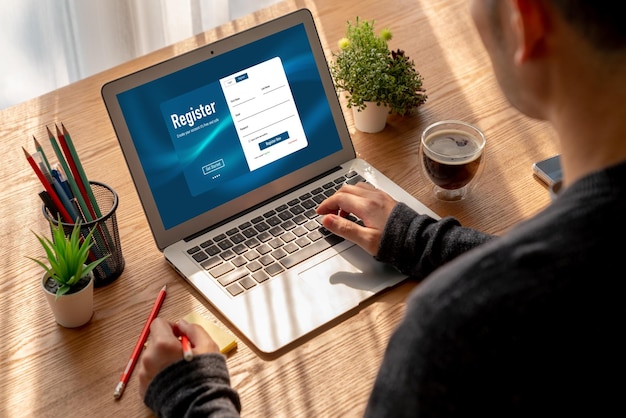 Formularz rejestracyjny online do wypełniania modystycznego formularza