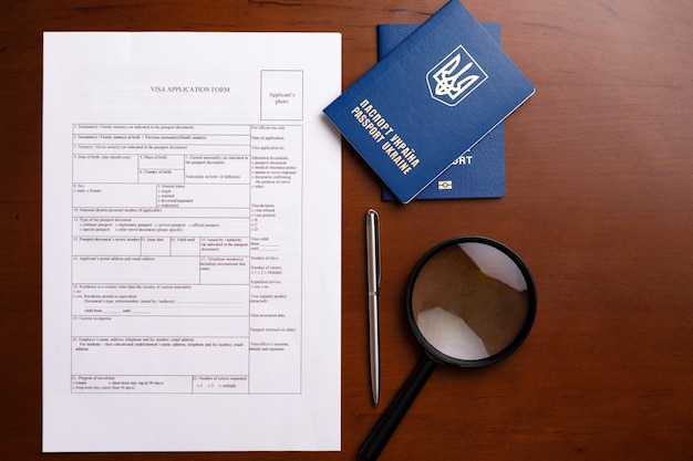 Formularz wniosku o wizę podróżną Dokument imigracyjny