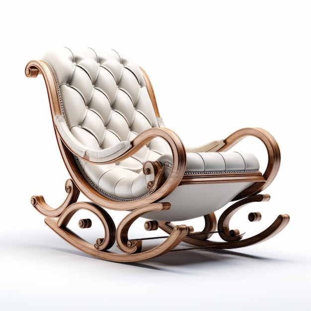 Fotel bujany w stylu barokowym renderowania 3D z wpływami epoki osmańskiej