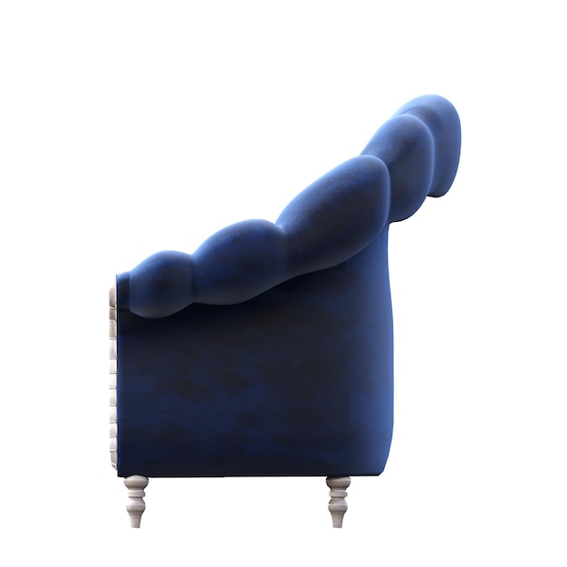 fotel na białym tle, meble do wnętrz, , ilustracja 3D, renderowanie cg