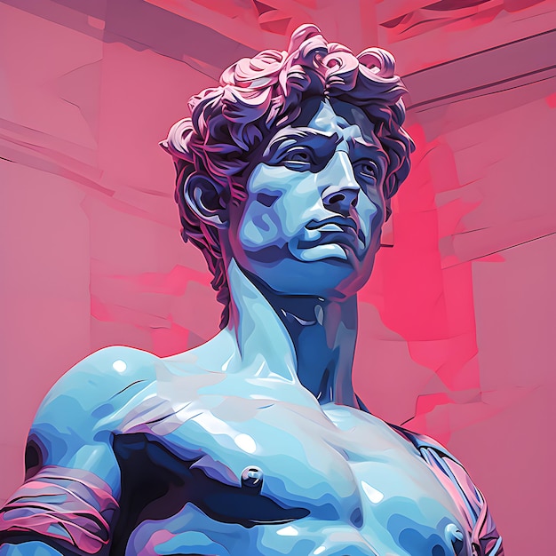 Foto David Michelangelo Estetyczna rzeźba Davida Michelangelo Generative Ai