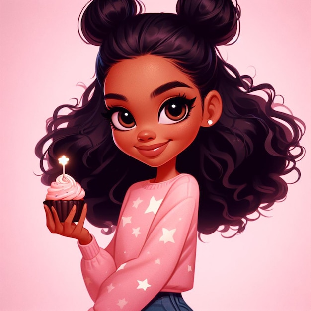 Zdjęcie foto gratis menina com cupcake