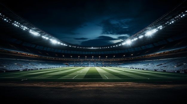 foto stadion piłkarski nocą generatywną ai